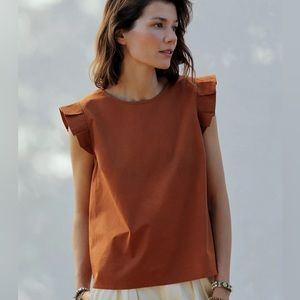 MARE MARE X ANTHROPOLOGIE TERRACOTTA BLOUSE SIZE S